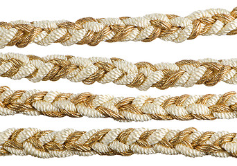 Image showing  Golden rope curtain tassels