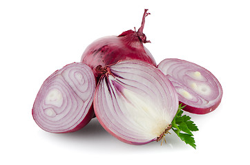 Image showing Red sliced onion