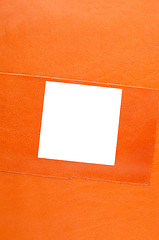 Image showing Orange leather background 