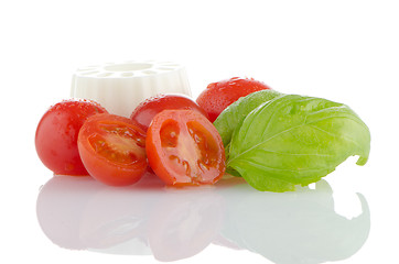 Image showing Fresh white cheese