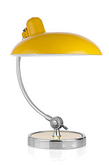 Image showing Retro yellow table lamp