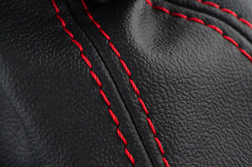 Image showing Black leather 