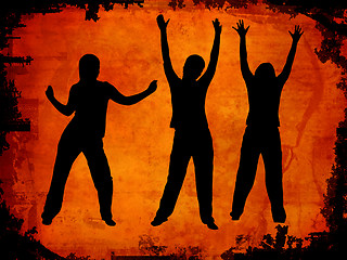 Image showing Dancing silhouettes