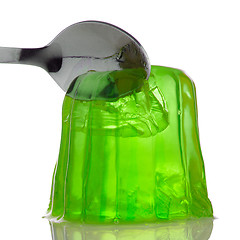 Image showing Green gelatin