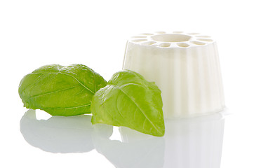 Image showing White fresh cheese 