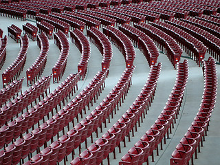 Image showing Empty stadium seats