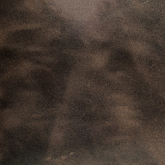 Image showing Brown leather texture closeup