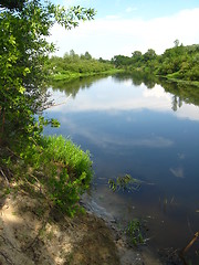 Image showing beautiful landscape with river