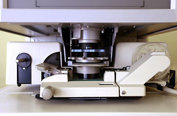 Image showing Microfiche reader in closeup