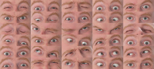 Image showing eyes expressions in closeup