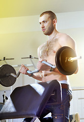 Image showing man in exercise room