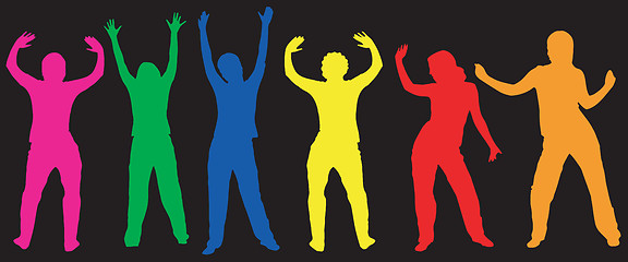 Image showing Dancing silhouettes