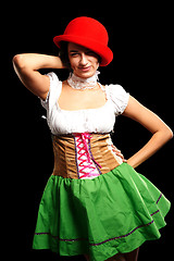 Image showing German beer girl