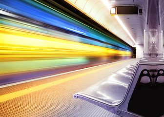 Image showing speed train in subway