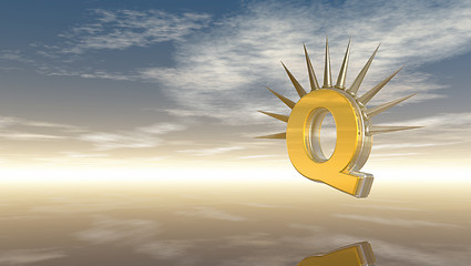 Image showing prickles letter q