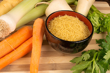 Image showing Veggie soup ingredients