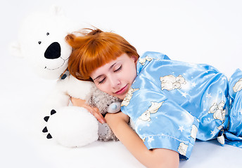 Image showing young beautiful woman sleeping