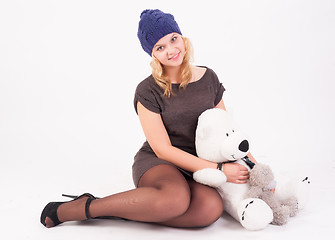 Image showing Pretty girl in hat