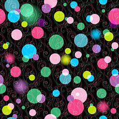 Image showing Seamless vivid pattern with balls