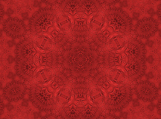 Image showing Red leaf abstract pattern