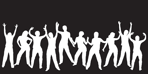 Image showing Dancing silhouettes