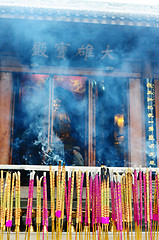 Image showing Burning incense sticks