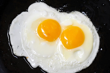 Image showing Fried eggs