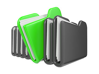 Image showing Row of Folders.