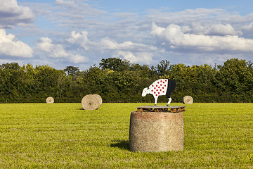 Image showing Hay Bales During Le Tour de France