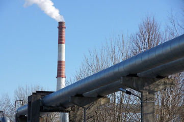 Image showing Pipes and the sky