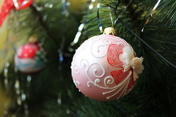 Image showing New Year's toys on the tree