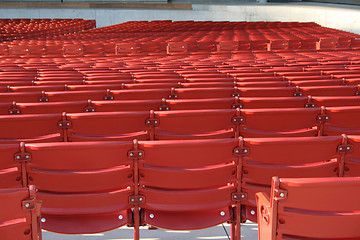 Image showing Empty stadium seats