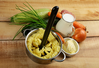 Image showing Preparing Vegetables Puree