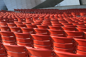 Image showing Empty stadium seats