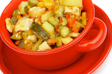 Image showing Vegetables and Chicken Ragout