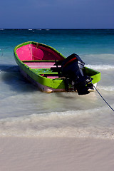 Image showing tropical lagoon boat navigable