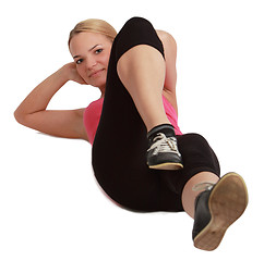 Image showing Woman Doing Sit-ups