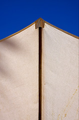 Image showing abstract parasol and blue sky