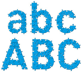 Image showing Puzzle Jigsaw Alphabet Letters