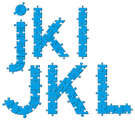 Image showing Puzzle Jigsaw Alphabet Letters