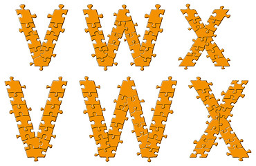 Image showing Puzzle Jigsaw Alphabet Letters