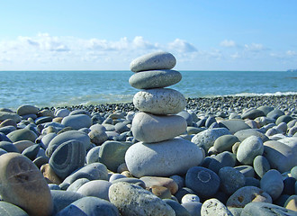 Image showing pebble tower