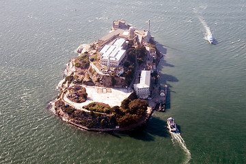 Image showing Aerial view of Alcatraz