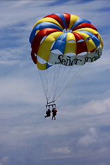 Image showing parachute and sky mexico playa del carmen  