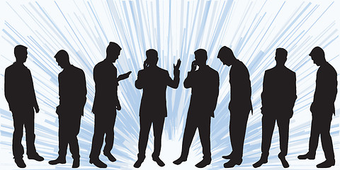 Image showing Business man silhoutettes