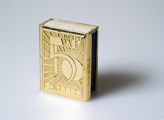 Image showing A box of matches in a special metal cover