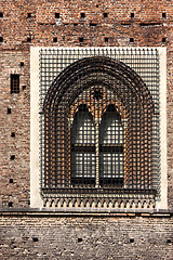 Image showing brown castle brick and window