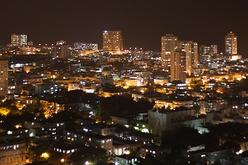 Image showing Vedado Quarter at night, Havana, Cuba