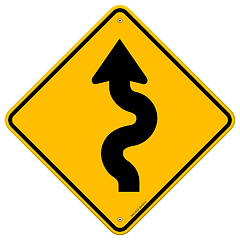 Image showing Winding Road Sign