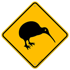 Image showing Kiwi Yellow Sign